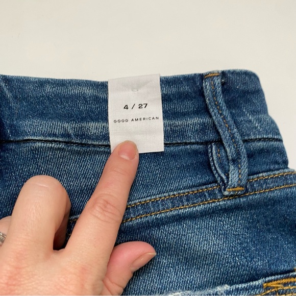 Good American good classic bootcut jeans NWT indigo331 button fly jeans - Picture 11 of 13